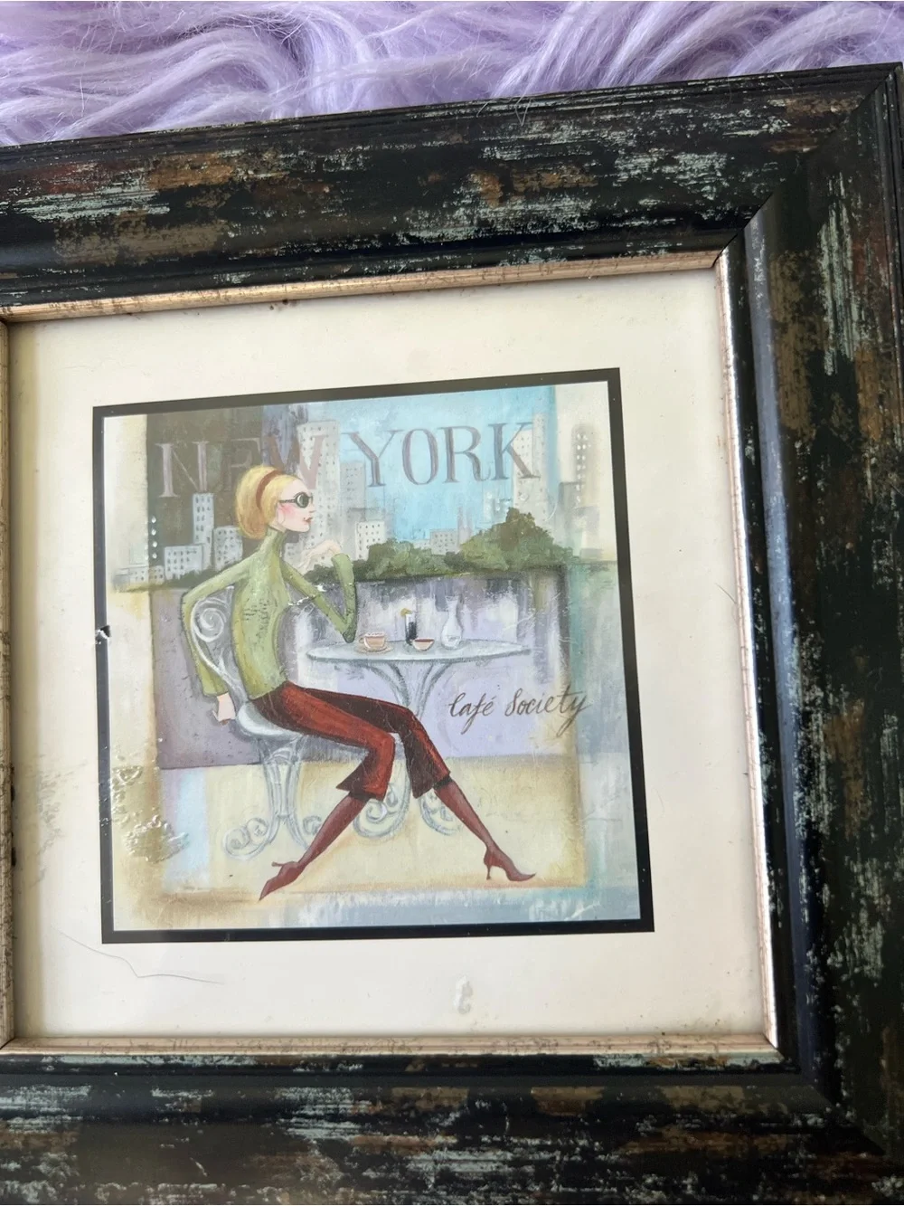 Karen Dupre Set Of Four Chick City Themed Framed Prints 7”x7”